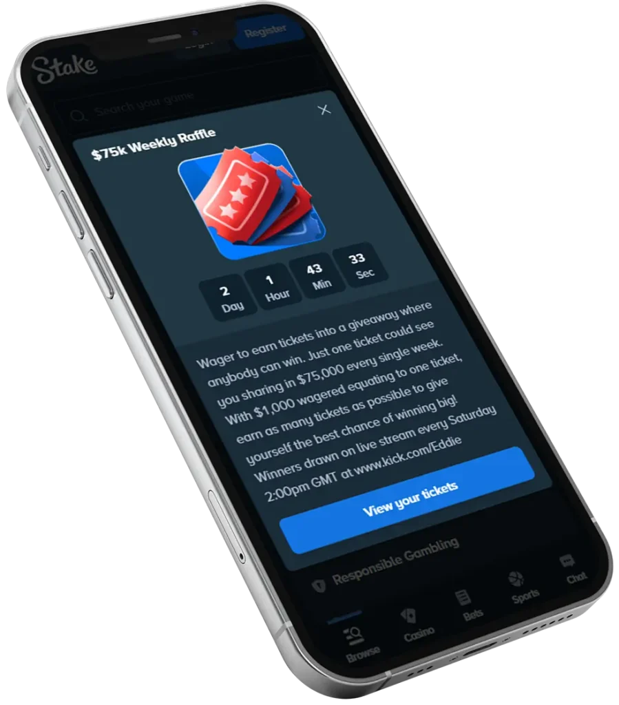 Weekly Raffle on the Smartphone