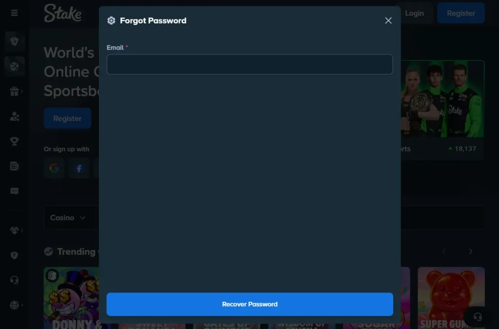 Password Recovery for Stake Account